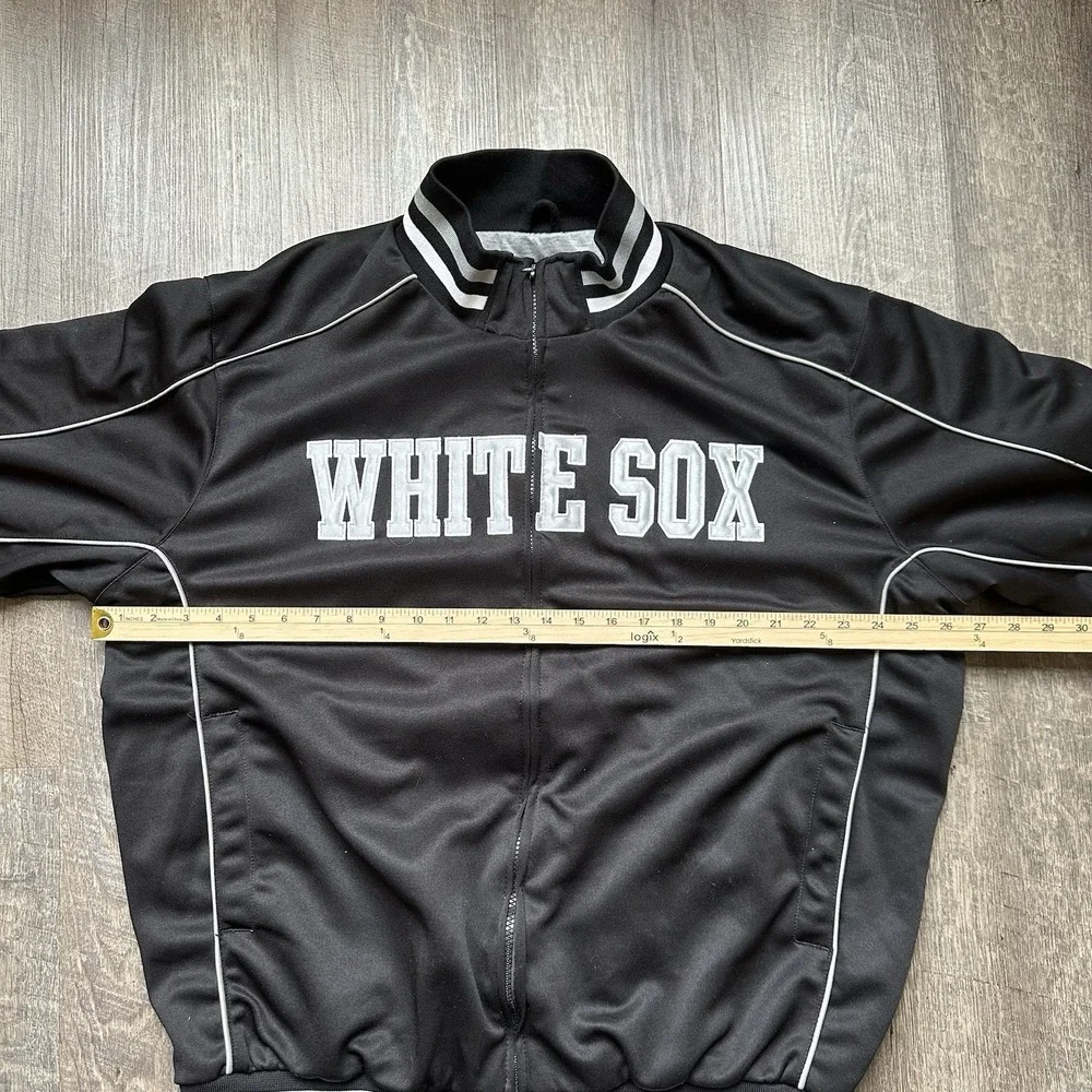 Chicago White Sox Genuine Merchandise Full Zip Big Logo With Trim Jacket Sz Xl/G